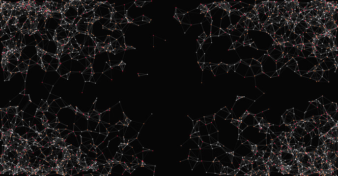 Abstract Low Polygon Mesh color Generative Art background illustration