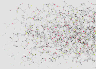 Abstract Low Polygon Mesh color Generative Art background illustration