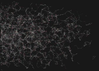 Abstract Low Polygon Mesh color Generative Art background illustration