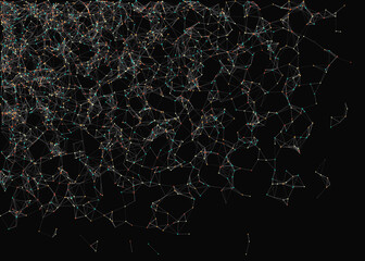 Abstract Low Polygon Mesh color Generative Art background illustration