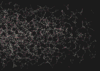 Abstract Low Polygon Mesh color Generative Art background illustration