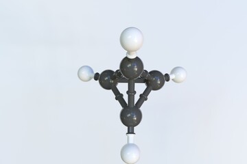 Tetrahedrane molecule, isolated molecular model. 3D rendering