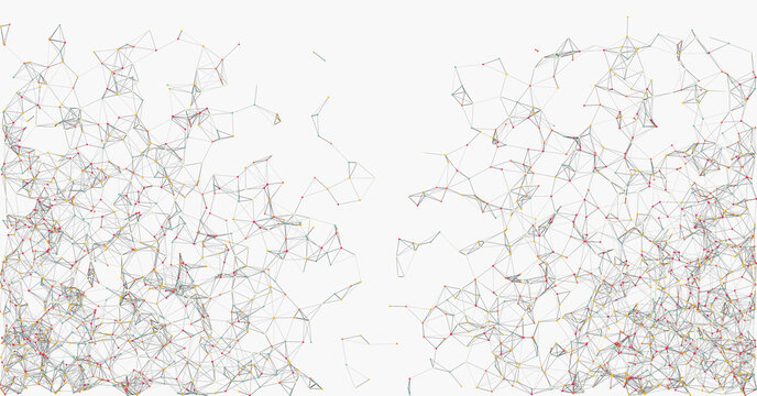 Abstract Low Polygon Mesh color Generative Art background illustration