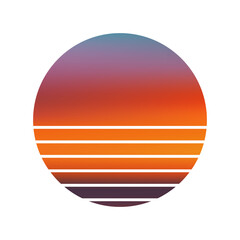 Design of Sunset striped background.