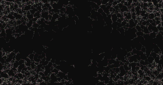 Abstract Low Polygon Mesh color Generative Art background illustration