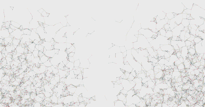 Abstract Low Polygon Mesh color Generative Art background illustration