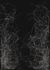 Abstract Low Polygon Mesh color Generative Art background illustration