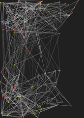 Abstract Low Polygon Mesh color Generative Art background illustration