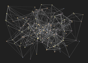 Abstract Low Polygon Mesh color Generative Art background illustration