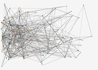 Abstract Low Polygon Mesh color Generative Art background illustration