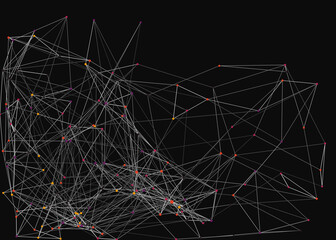 Abstract Low Polygon Mesh color Generative Art background illustration