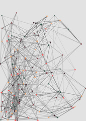 Abstract Low Polygon Mesh color Generative Art background illustration