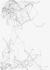 Abstract Low Polygon Mesh color Generative Art background illustration