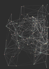 Abstract Low Polygon Mesh color Generative Art background illustration