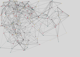 Abstract Low Polygon Mesh color Generative Art background illustration