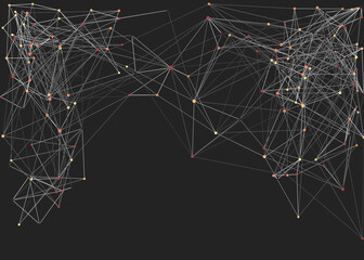 Abstract Low Polygon Mesh color Generative Art background illustration