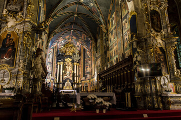 Fototapeta na wymiar Sandomierz - Katedra wnętrze 