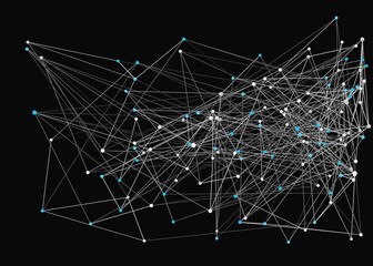 Abstract Low Polygon Mesh color Generative Art background illustration