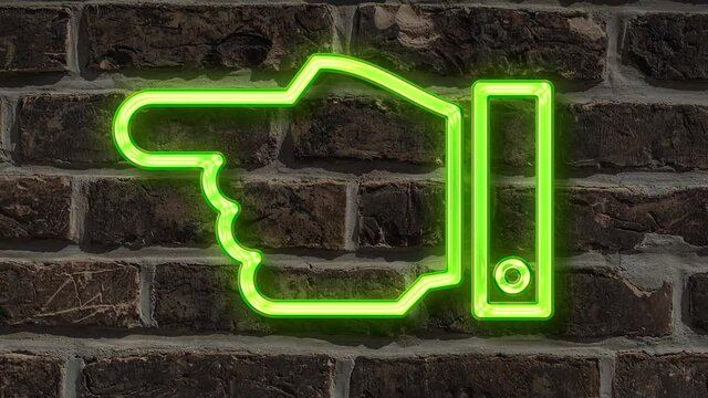Detailansicht einer Leuchtreklame an einer Mauer mit der Aufschrift Oberverwaltungsgericht