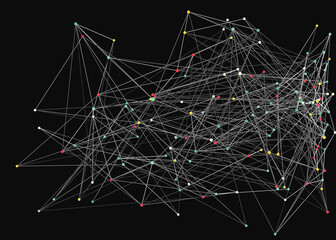 Abstract Low Polygon Mesh color Generative Art background illustration