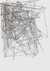 Abstract Low Polygon Mesh color Generative Art background illustration