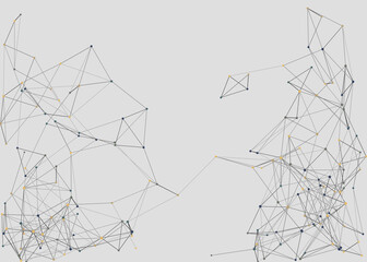 Abstract Low Polygon Mesh color Generative Art background illustration