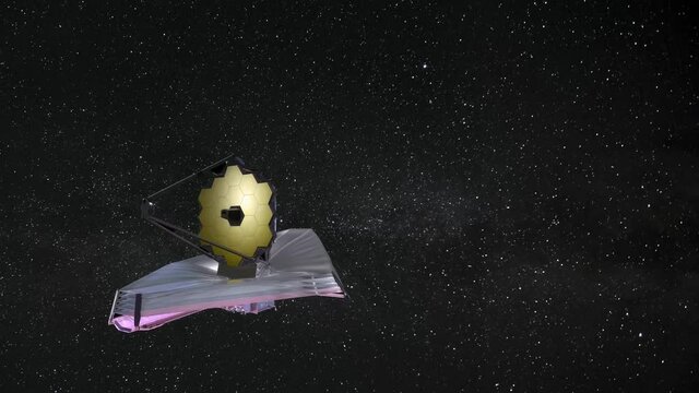 James Webb Telescope in Space. This image elements furnished by NASA