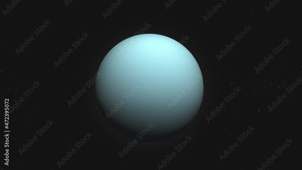 Wall mural planet uranus in the starry sky of solar system in space. this image elements furnished by nasa.