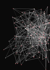 Abstract Low Polygon Mesh color Generative Art background illustration