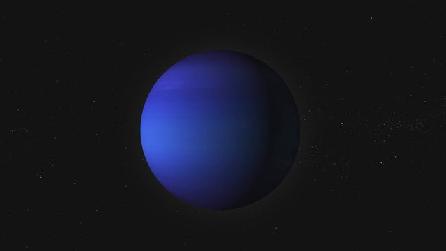 Planet Neptune in the Starry Sky of Solar System in Space. This image elements furnished by NASA.