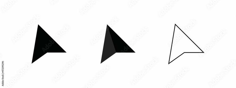 Fototapete Cursor mouse pointer icon. Pointer cursor icons. Web arrows cursors. Cursor click.