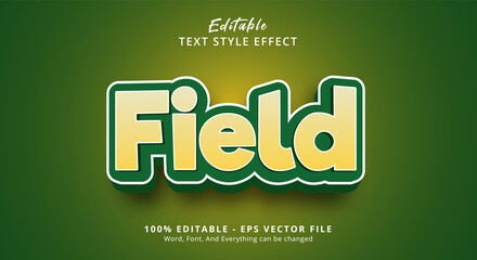 Editable text effect, Field text on fancy green bold style