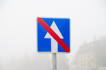 End of the road one-way