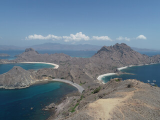 Aerial view of Padar Island in Labuan Bajo, Indonesia