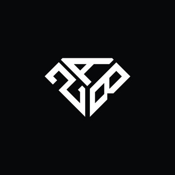 ZAB letter logo creative design. ZAB unique design
