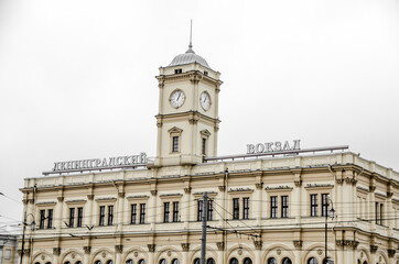 Fototapeta na wymiar Leningrad railway station.