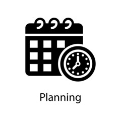 Planning vector Solid Icon Design illustration. Web And Mobile Application Symbol on White background EPS 10 File