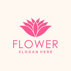 Spa business logo lotus Flower icon design Vector