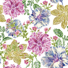 Modern Vintage floral pattern - 472399683