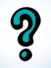 Question mark. Vector drawing icon