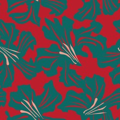 Floral Brush strokes Seamless Pattern Background