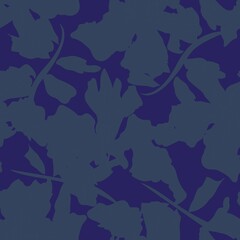 Floral Brush strokes Seamless Pattern Background