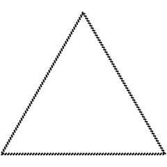 Straight yarn or rope triangle as border of frame in marine illustration