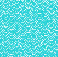 Traditional japanese seigaiha ocean waves. Seamless Pattern for your design