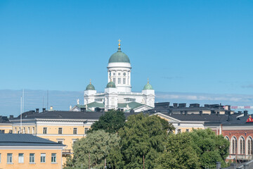 Fototapeta na wymiar Helsinki cityscape with Helsinki Cathedral in Helsinki, Finland.