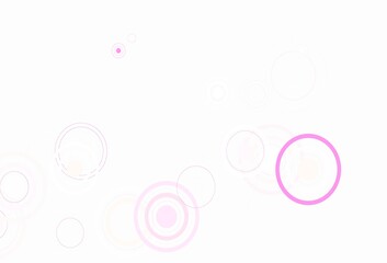 Light Pink, Yellow vector texture with disks.