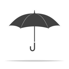 Umbrella icon silhouette transparent vector isolated