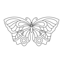 hand drawn insect. coloring book for kids