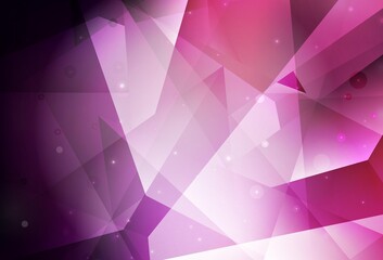 Dark Purple, Pink vector background with polygonal style.