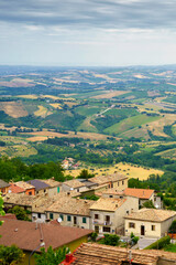 Fototapeta na wymiar Rural landscape near Cingoli and Appignano, Marche, Italy